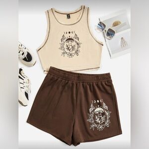 Cottagecore Tank and Shorts Set 🍄